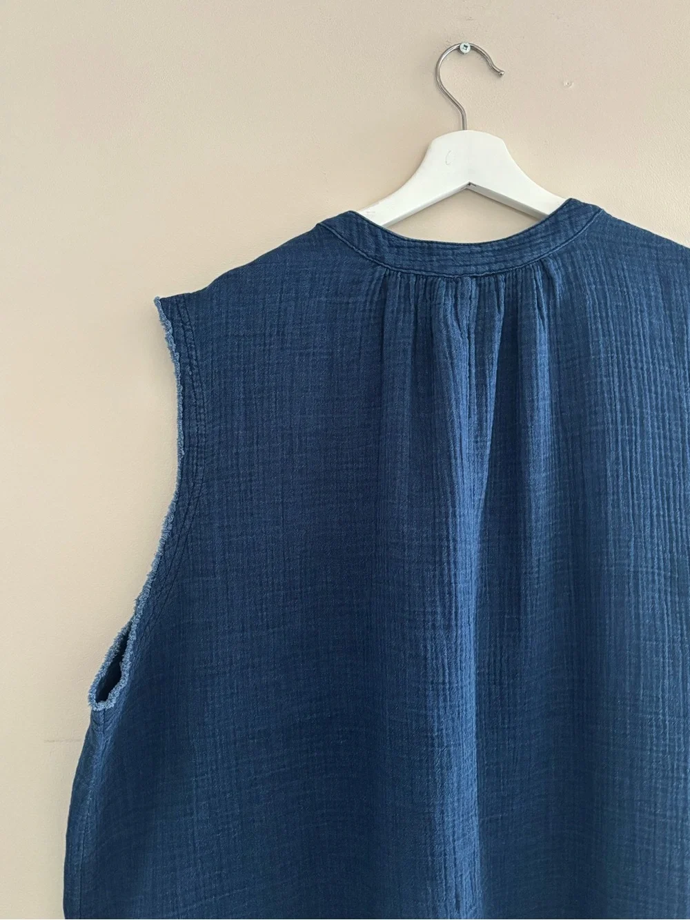NWT Joe Fresh Women’s Size 2X Dark Blue V-Neck Tank 100% Cotton Casual Top - Picture 8 of 16
